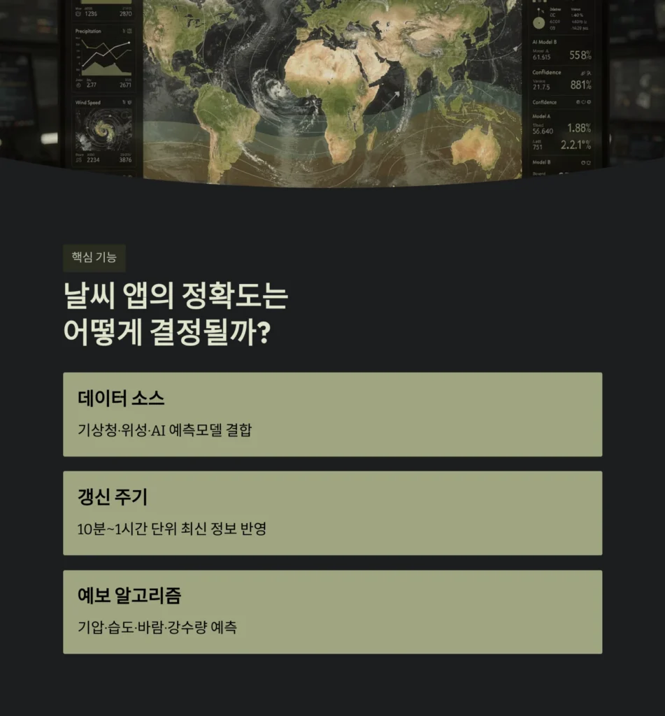 실시간 날씨 어플,날씨 앱의 정확도는어떻게 결정될까?