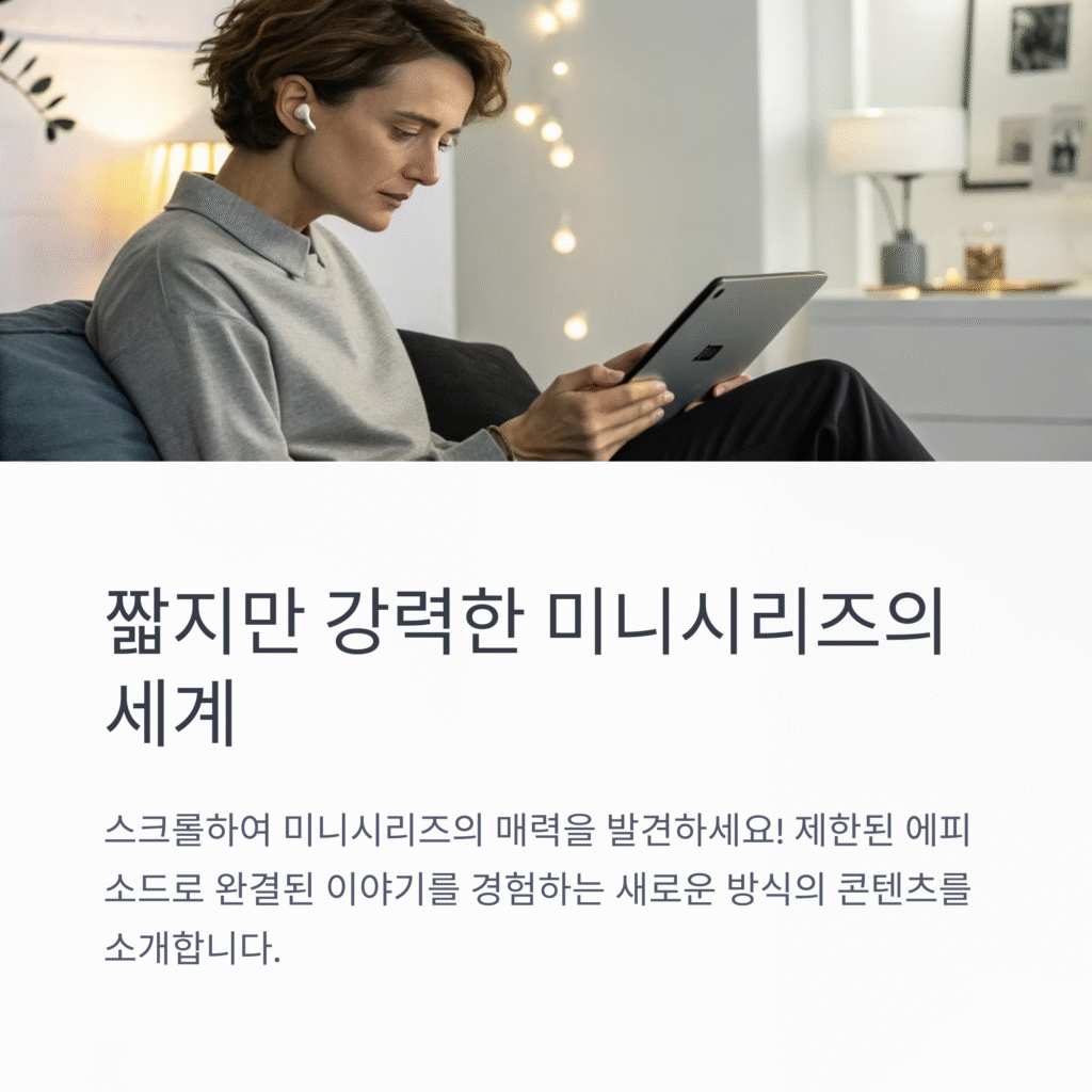 미니시리즈 스트리밍: 짧지만 강력한 이야기의 매력