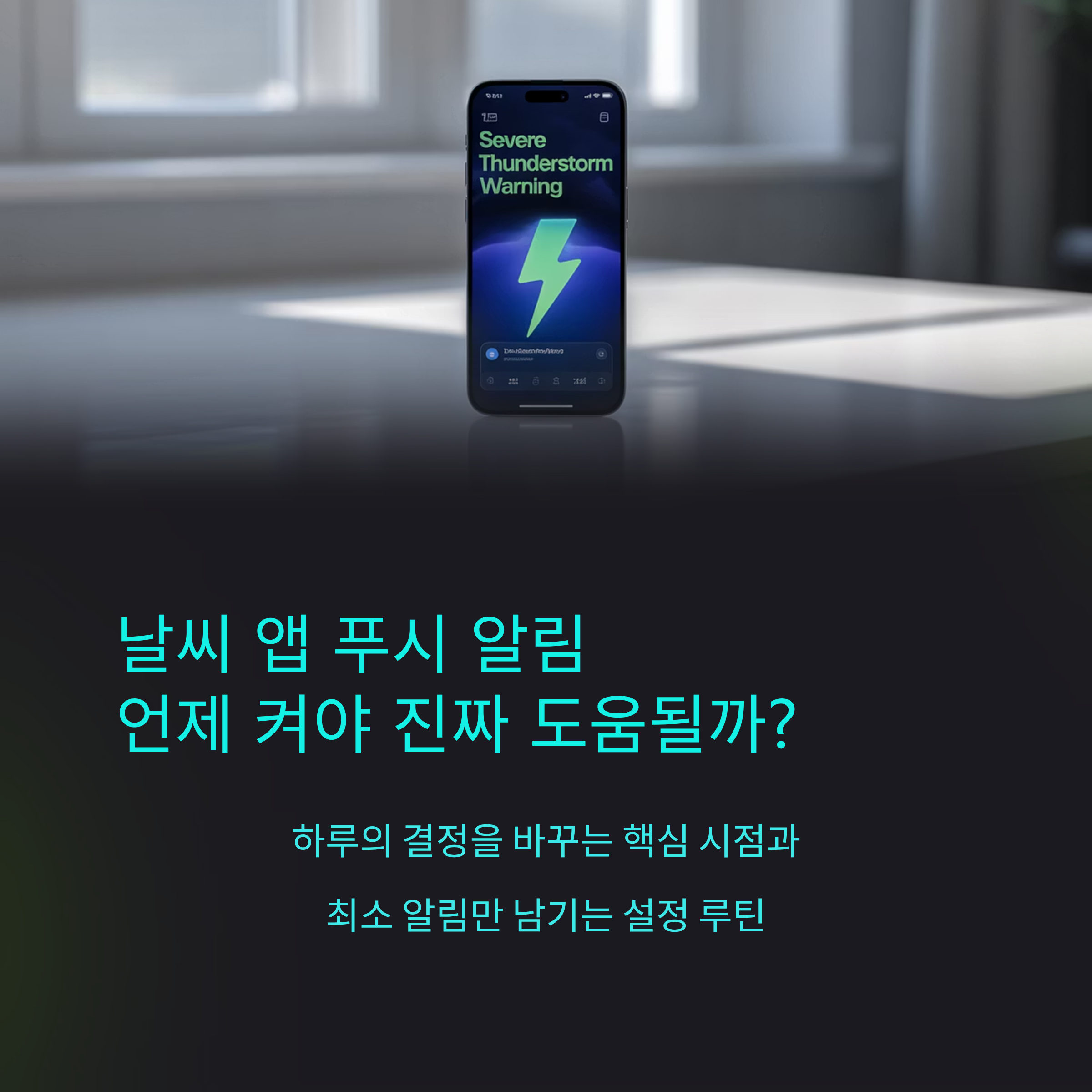 날씨 앱 푸시 알림, 언제 켜야 ‘진짜’ 도움이 될까