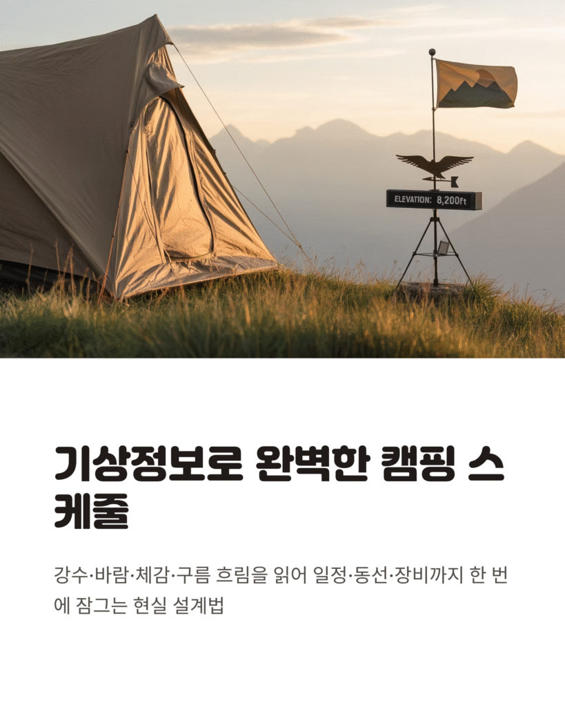 기상정보로 완벽하게 짜는 캠핑 스케줄 가이드