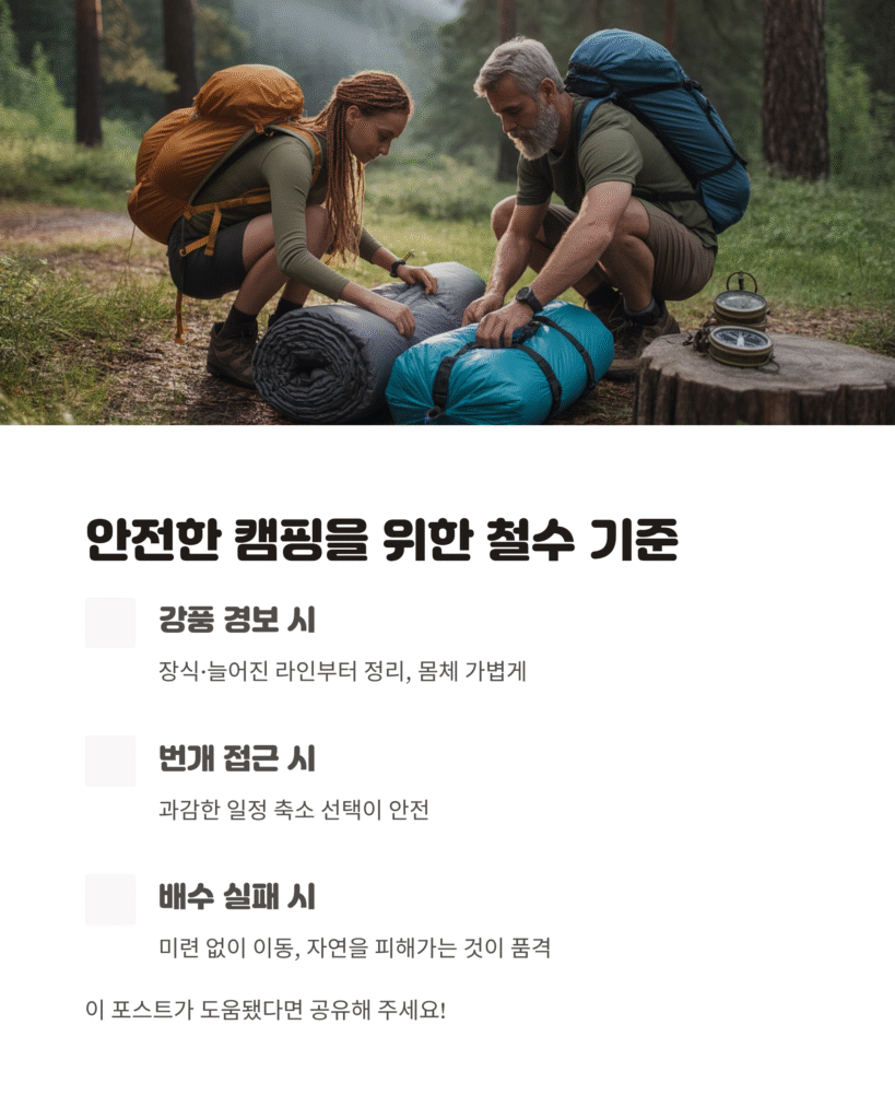 기상정보로 완벽하게 짜는 캠핑 스케줄 가이드