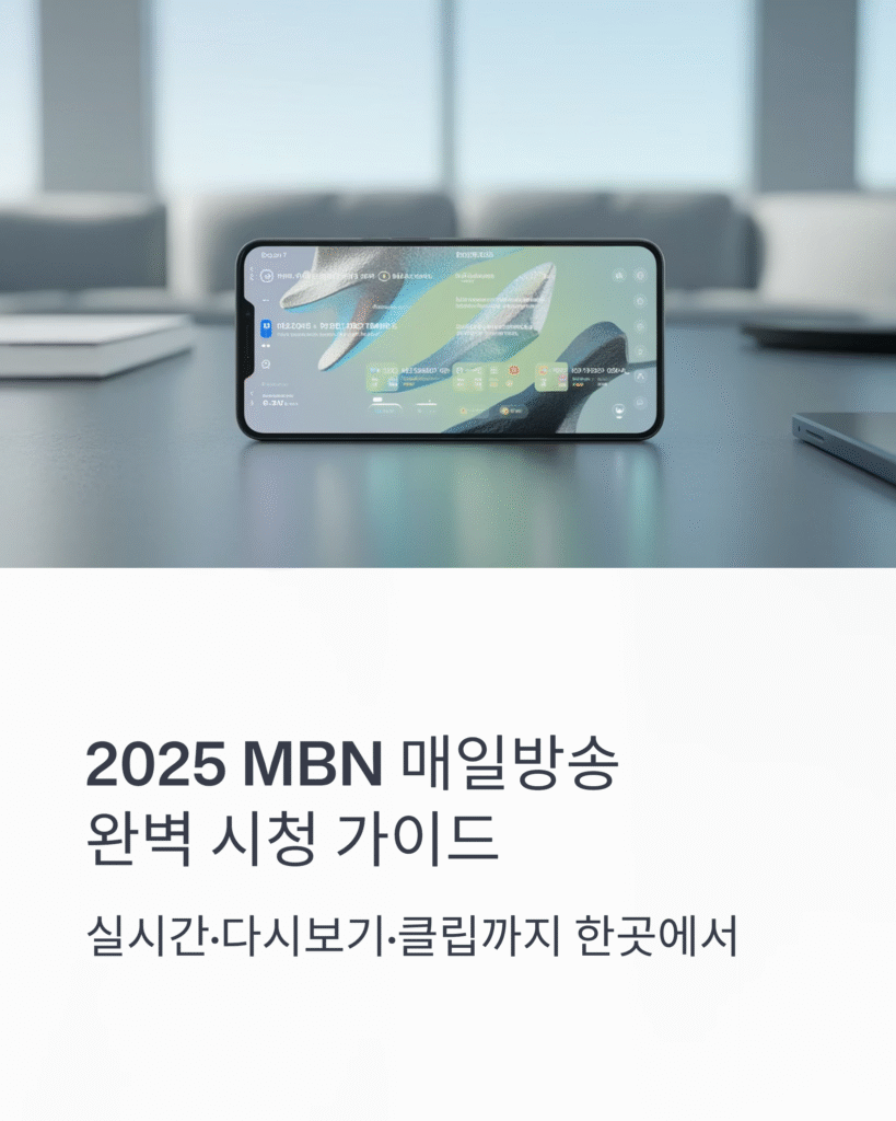 📰 MBN 매일방송 - 실시간 방송, 뉴스, 다시보기, 무료 클립까지! 2025년 최신 시청 가이드