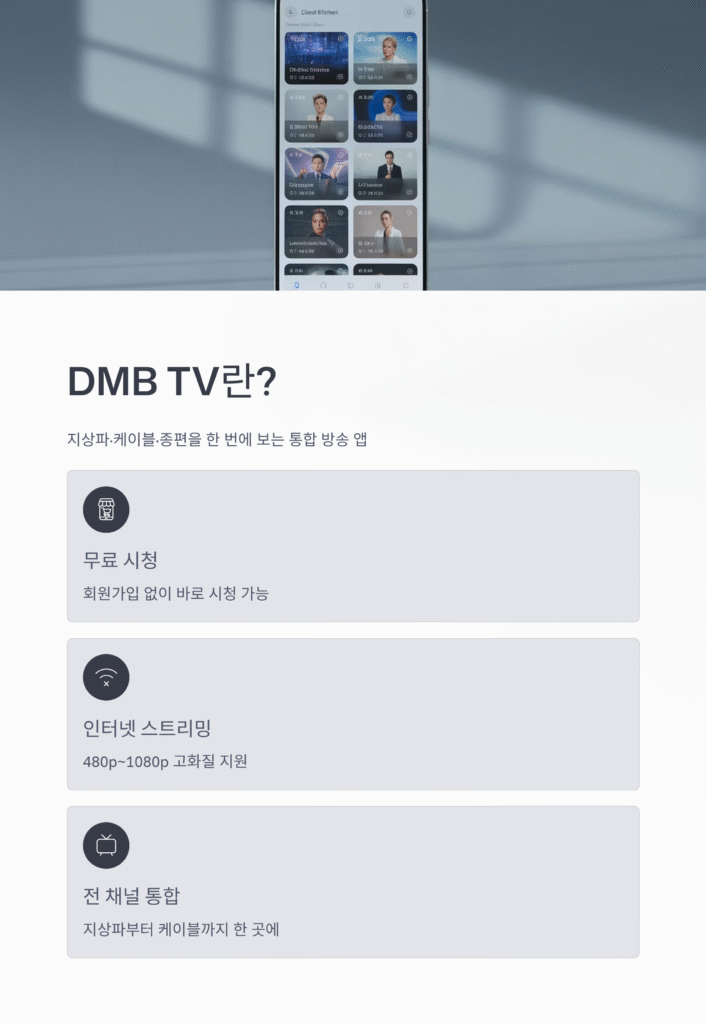 DMB TV – 실시간TV 지상파·케이블·종합편성 완벽 가이드