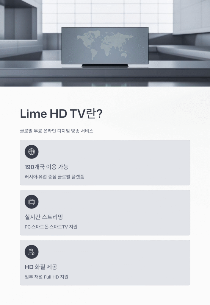📺 Lime HD TV: 온라인 디지털 TV | 무료 실시간 방송의 새로운 표준 (2025 최신 가이드)