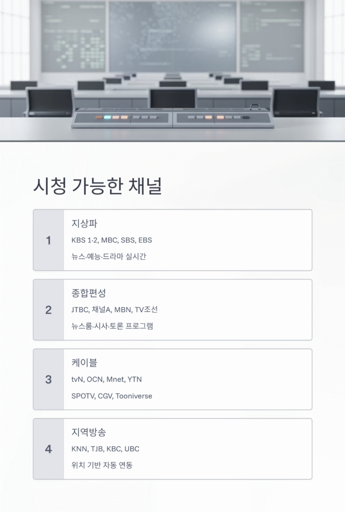 DMB TV – 실시간TV 지상파·케이블·종합편성 완벽 가이드
