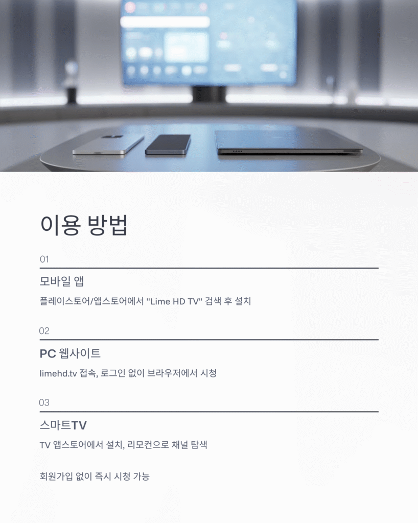 📺 Lime HD TV: 온라인 디지털 TV | 무료 실시간 방송의 새로운 표준 (2025 최신 가이드)