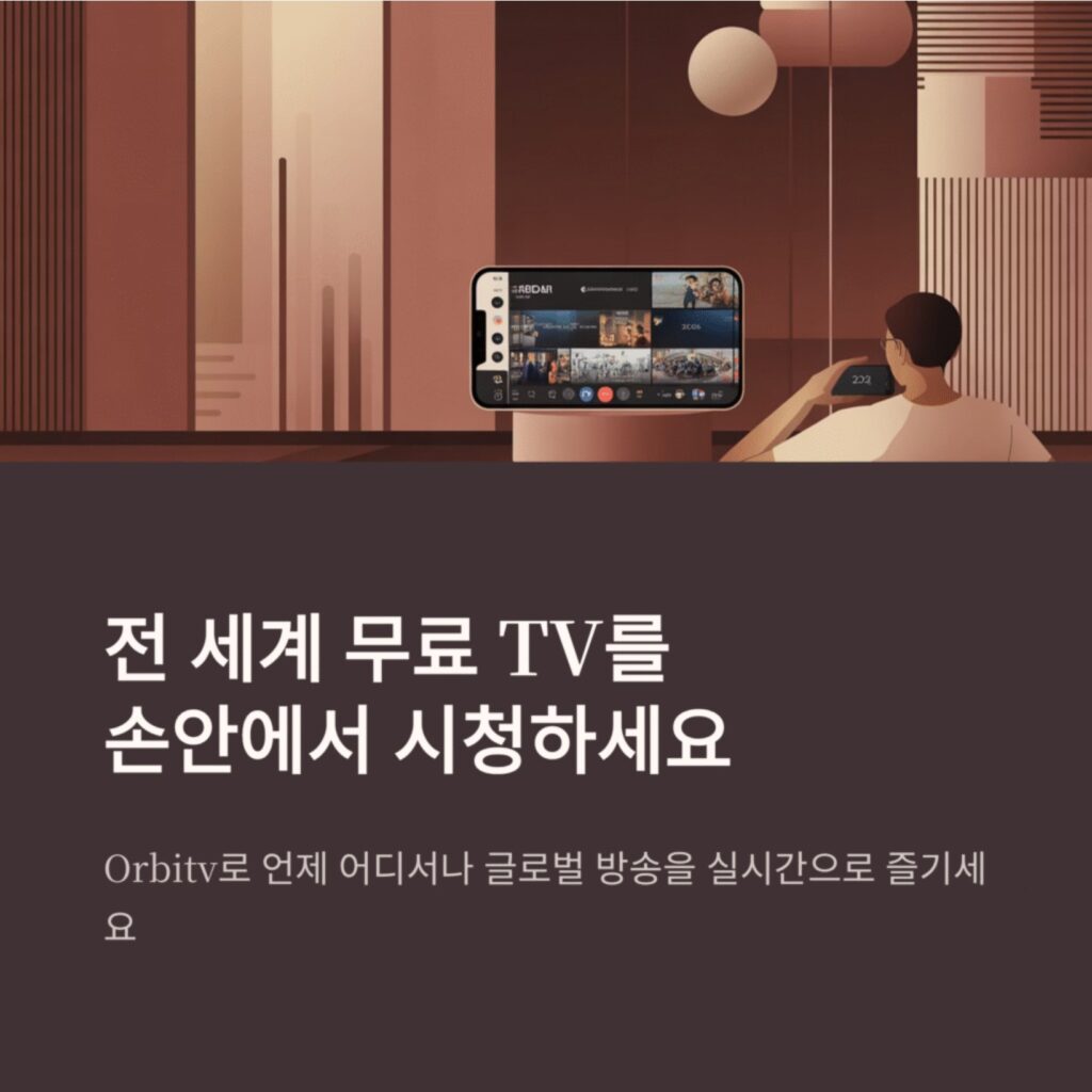 Orbitv, 한국 및 전세계 오픈 TV 무료 라이브 스트리밍 완벽 가이드