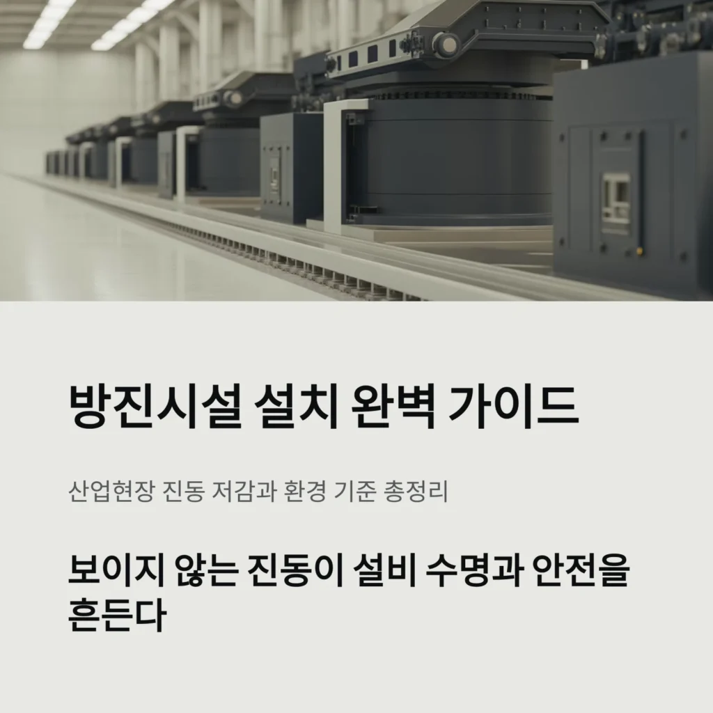 방진시설 설치 표준 완벽 가이드 | 산업현장 진동 저감과 환경 기준 총정리