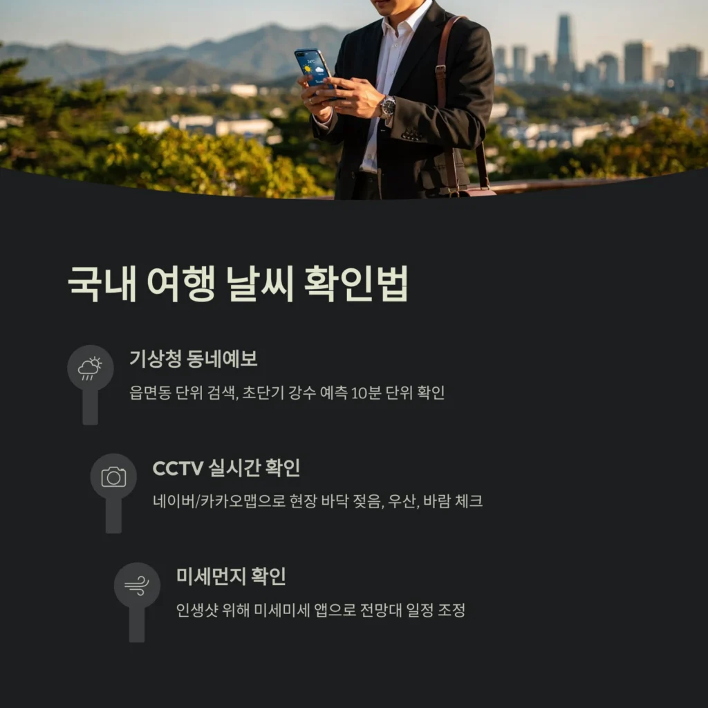 국내 여행 날씨 확인법