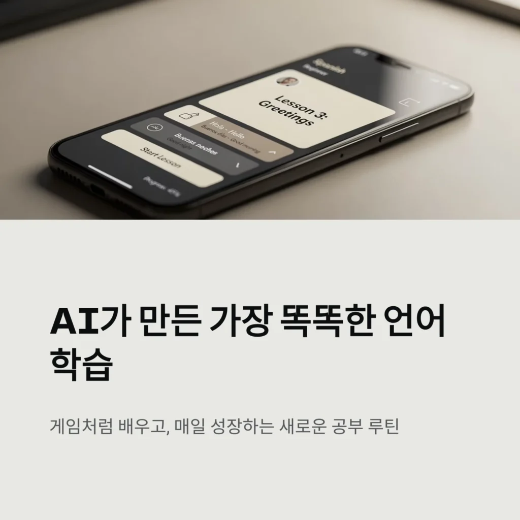 혁신적인 언어 학습 앱｜AI가 만든 가장 똑똑한 공부 루틴