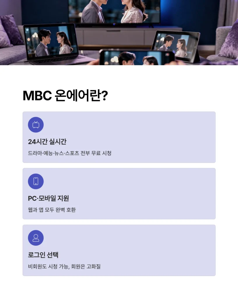 MBC 온에어로 실시간 TV 보는 방법 및 장점