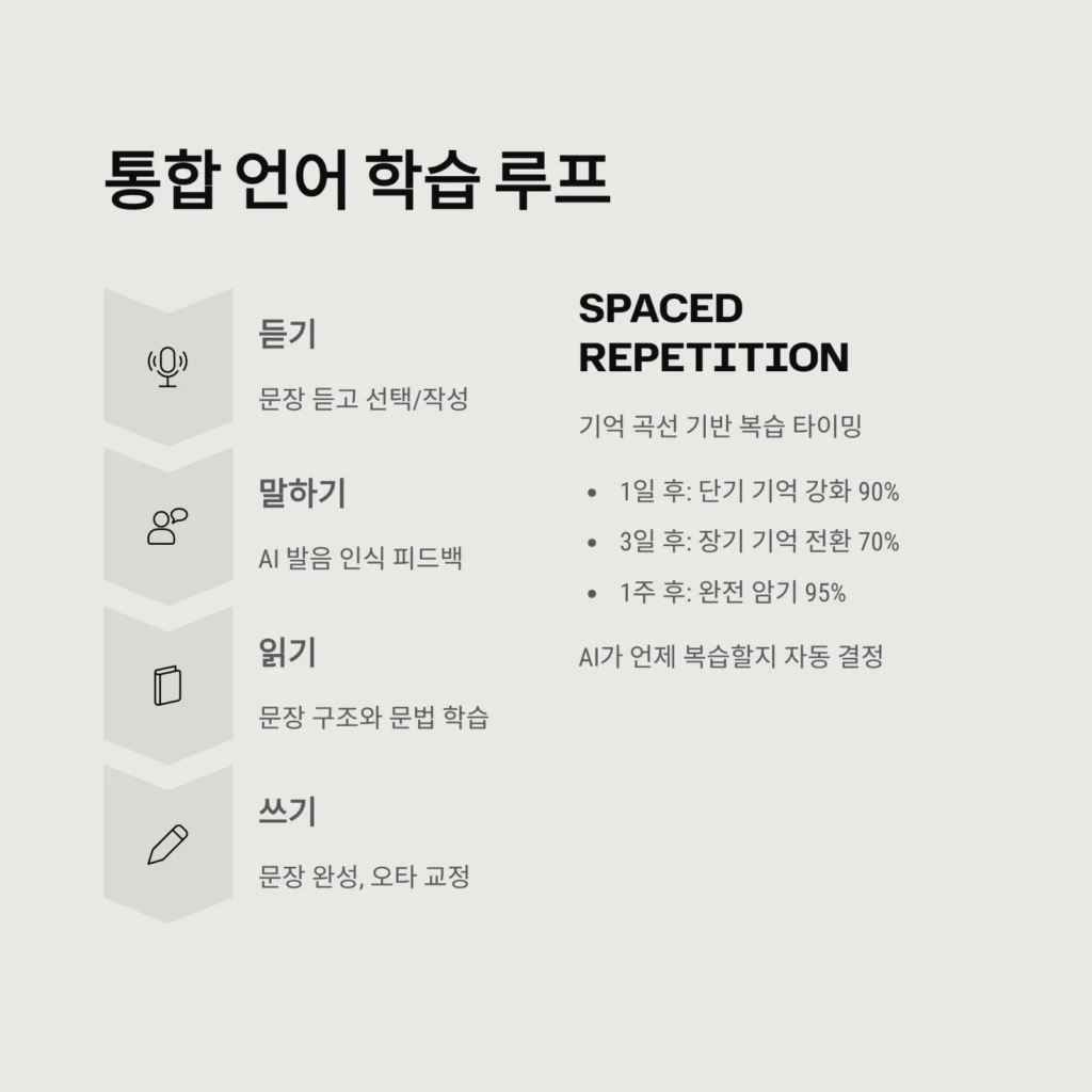 혁신적인 언어 학습 앱｜AI가 만든 가장 똑똑한 공부 루틴