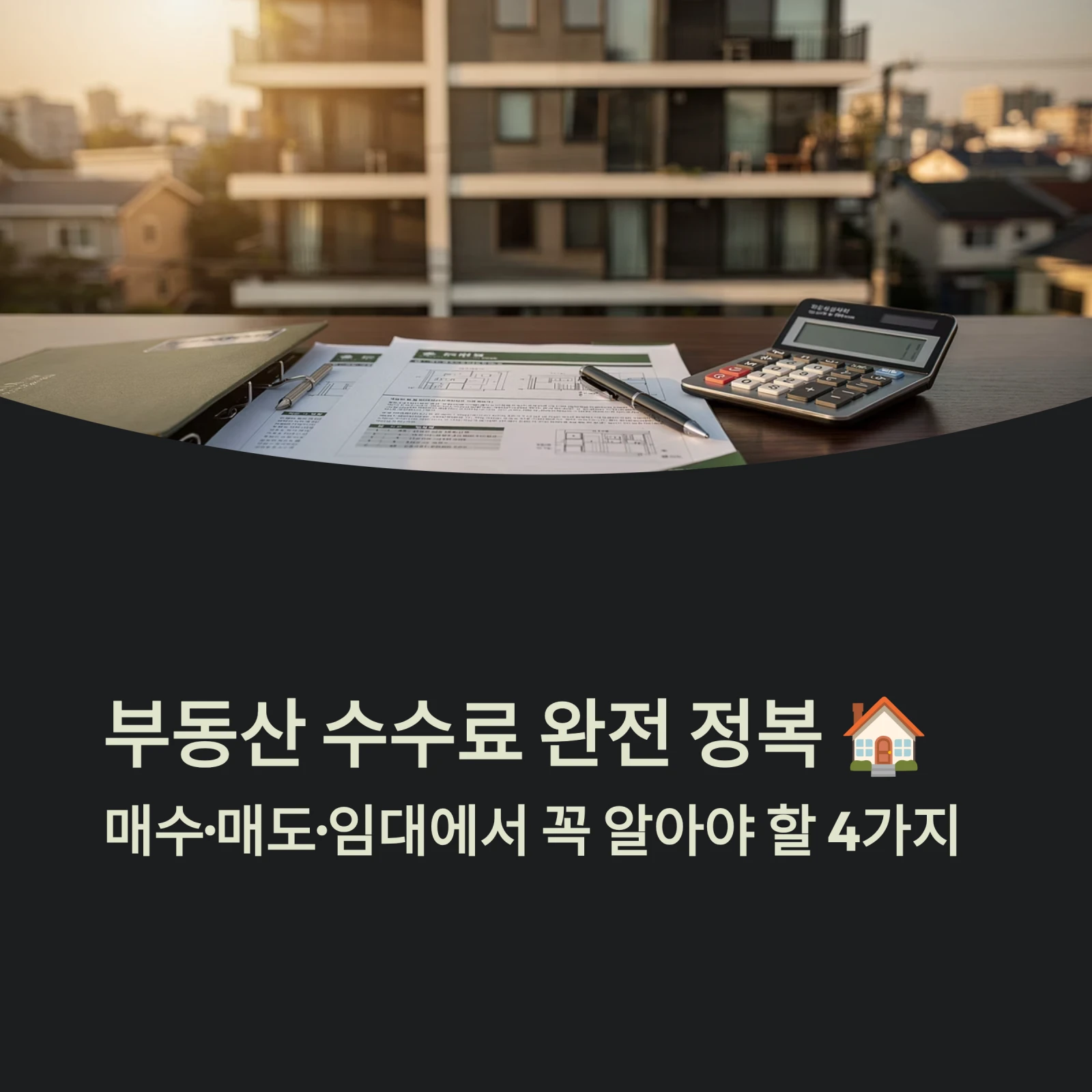 부동산 수수료 완전 정복
