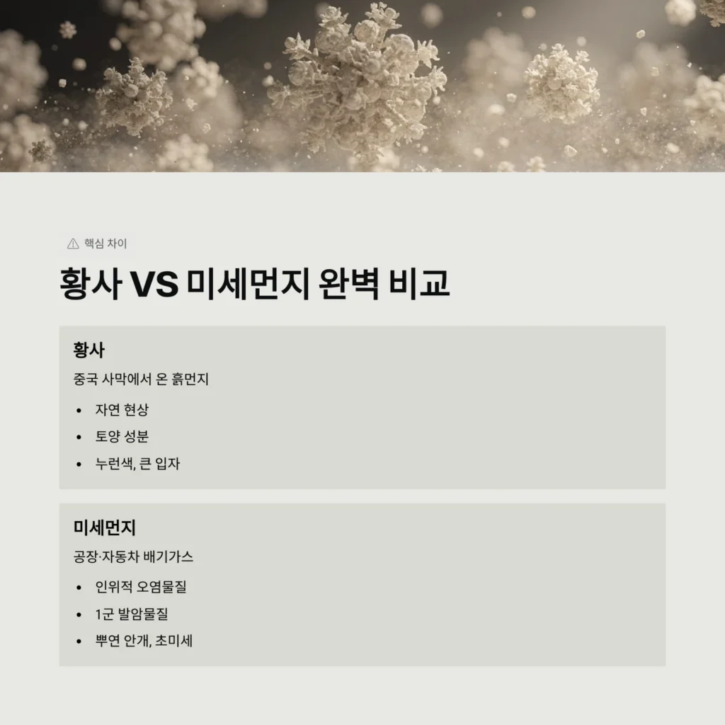 황사 vs 미세먼지 완벽 비교