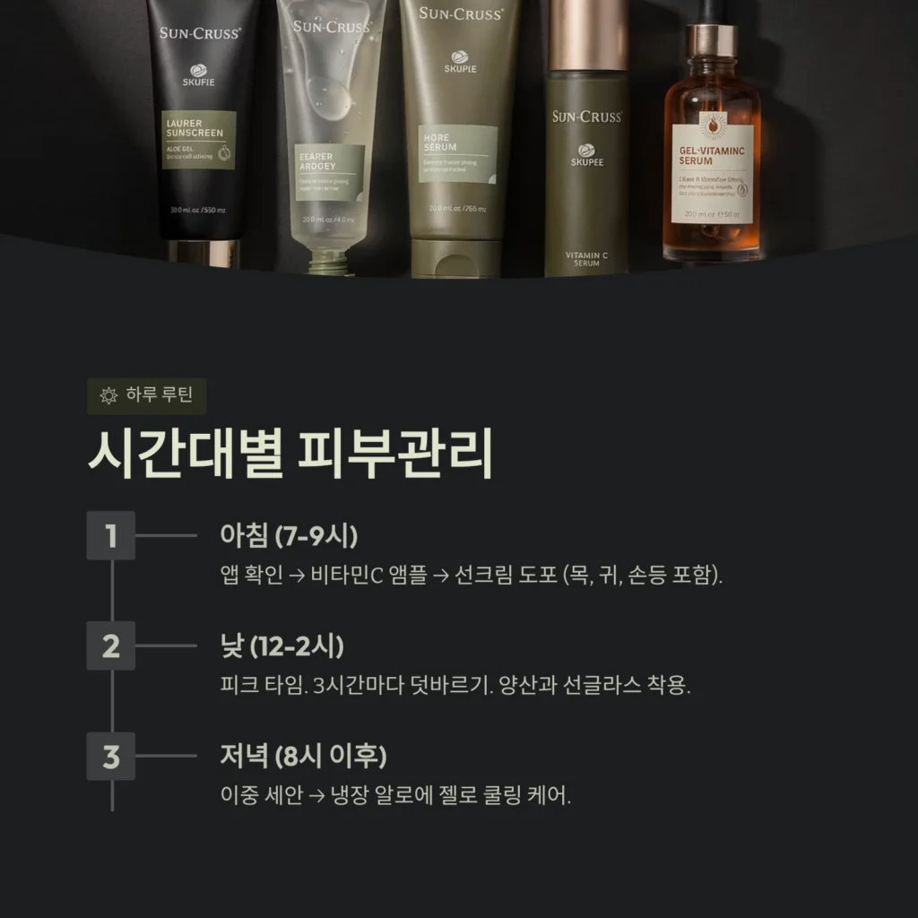 시간대별 피부관리 시간대별 피부관리