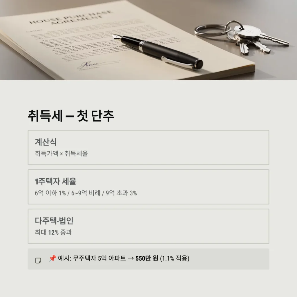 취득세 — 첫 단추