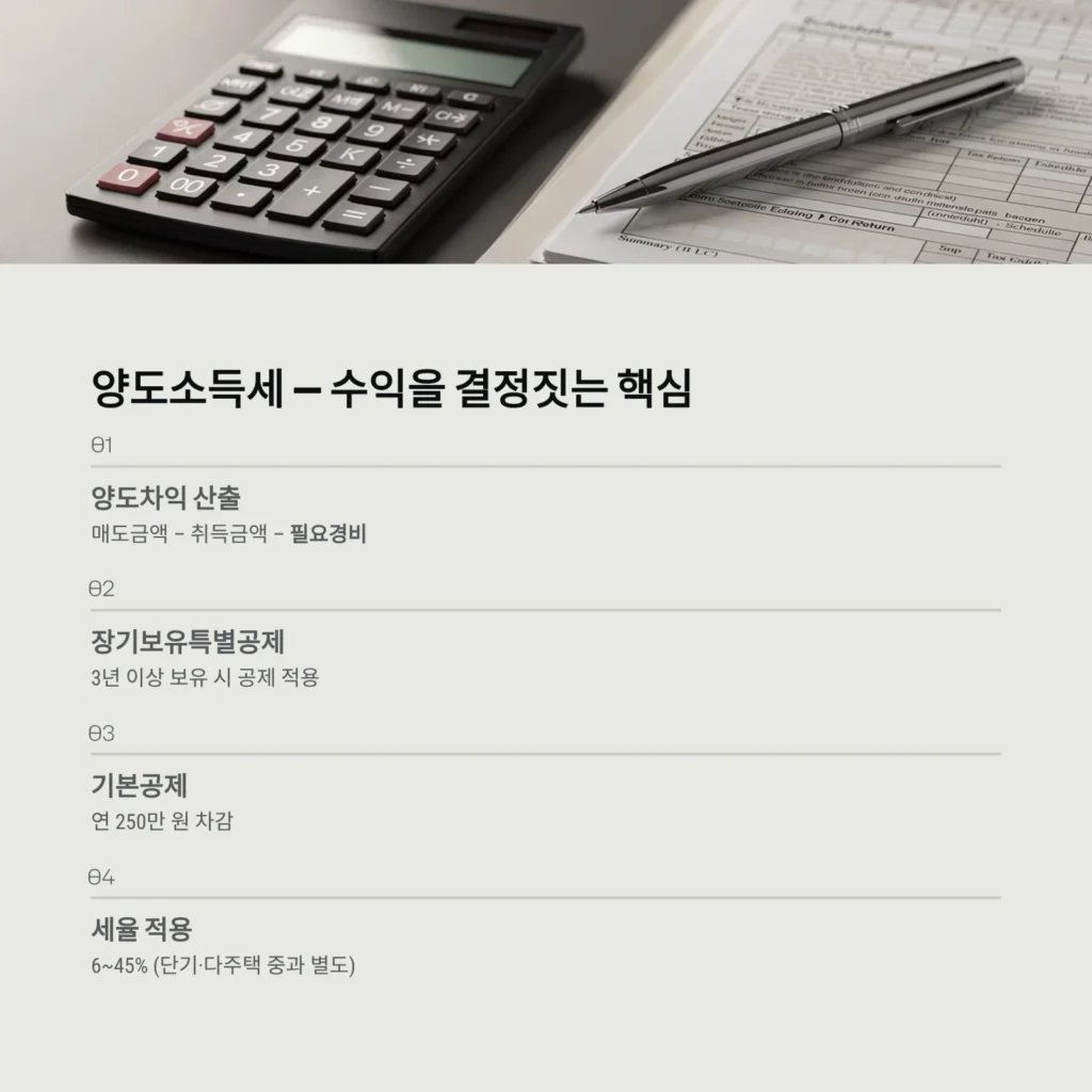 양도소득세 — 수익을 결정짓는 핵심