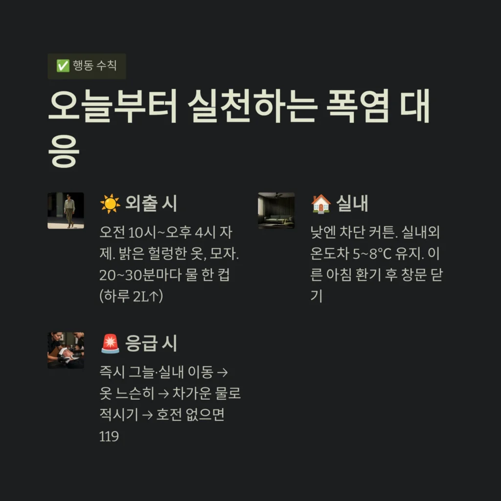 오늘부터 실천하는 폭염 대응