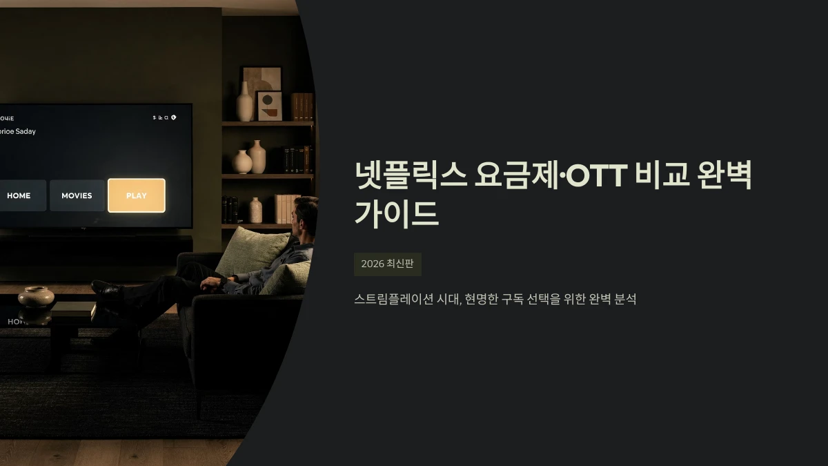 넷플릭스 요금제·OTT 비교 완벽 가이드