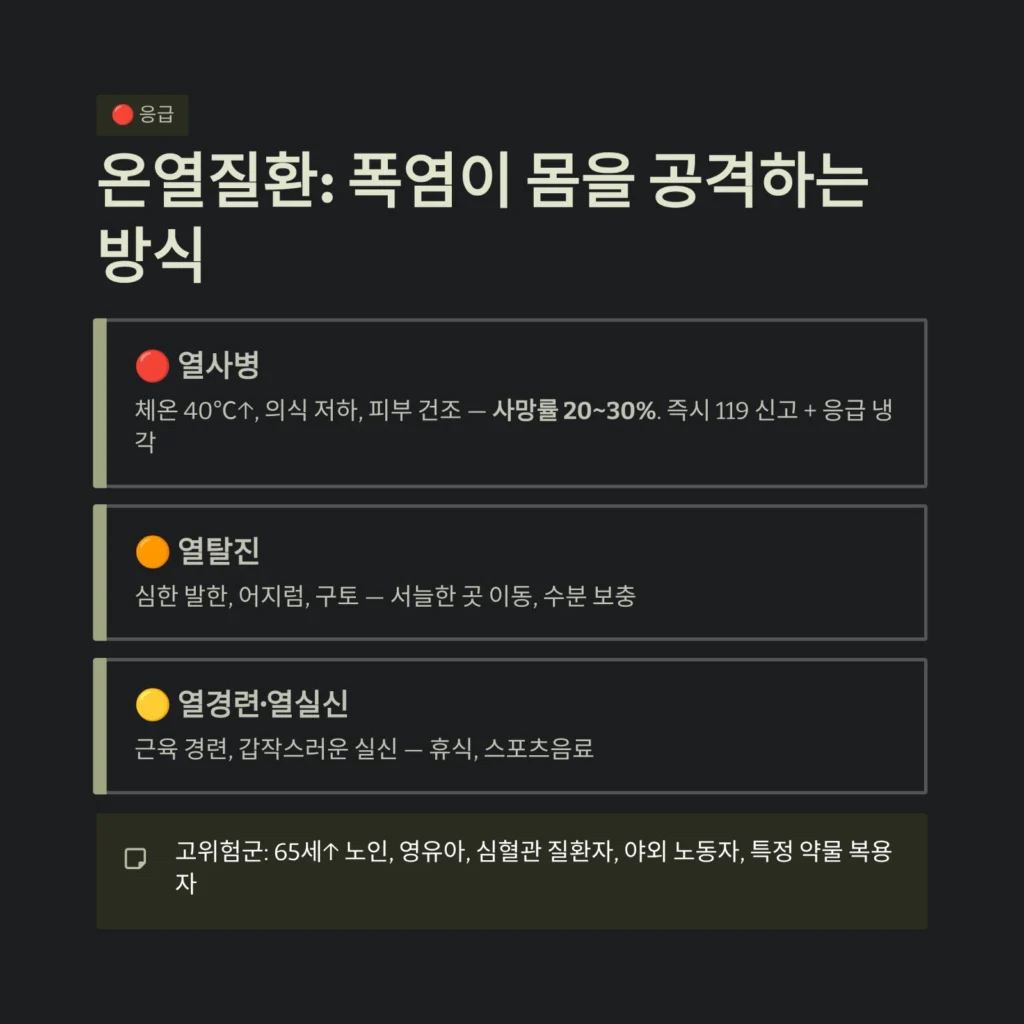 온열질환: 폭염이 몸을 공격하는 방식