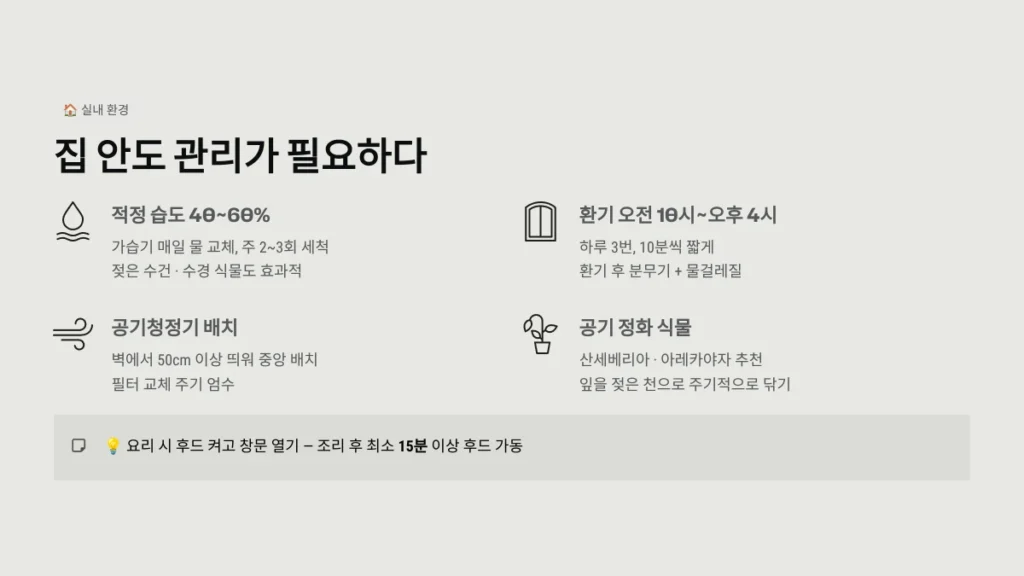 집 안도 관리가 필요하다