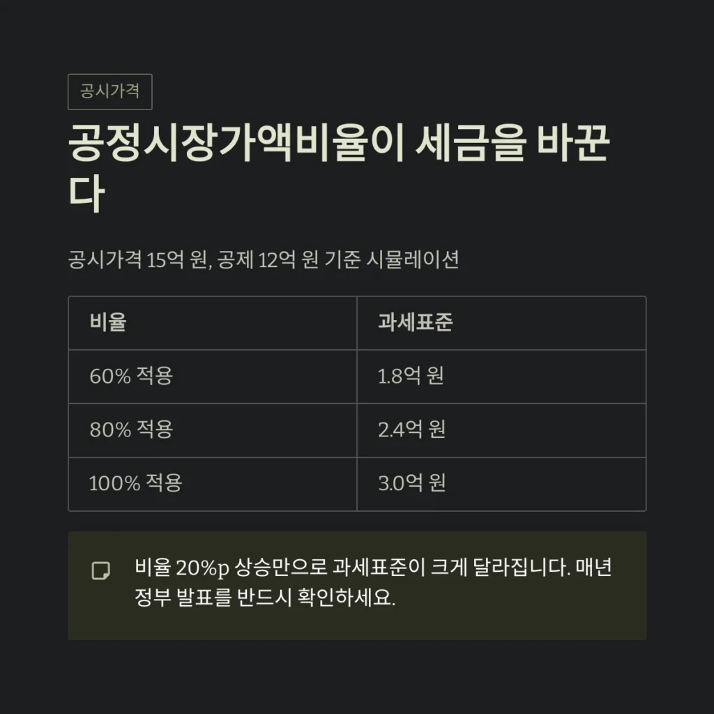 공정시장가액비율이 세금을 바꾼다