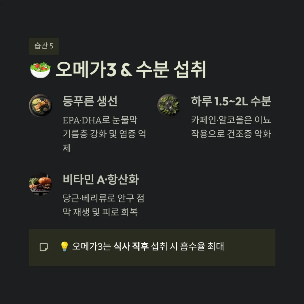 오메가3 & 수분 섭취
